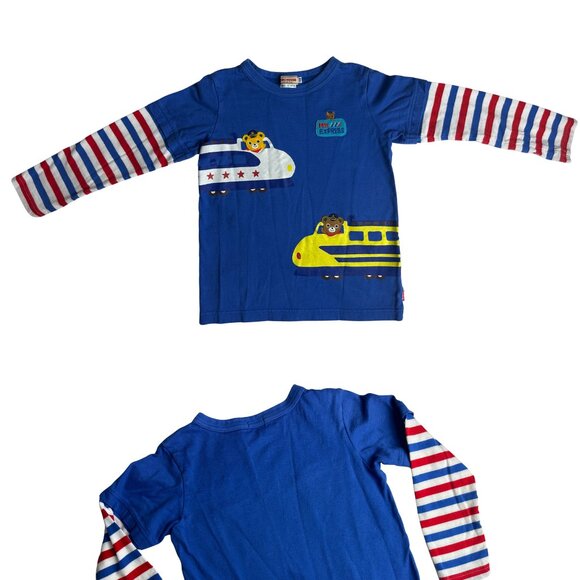 MIKI HOUSE Japan Train Tee Blue 5T - Picture 2 of 8